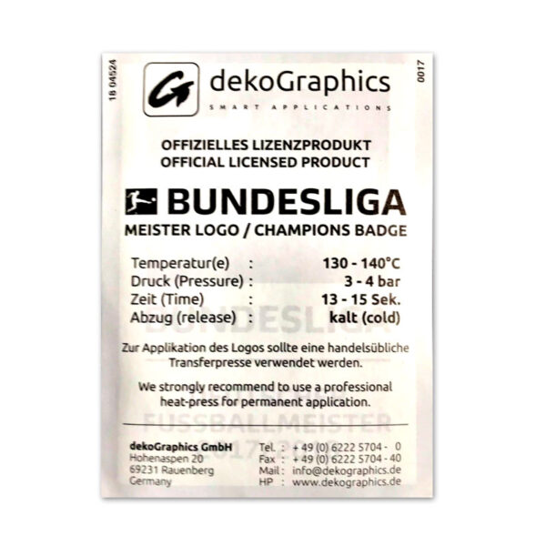 Patch Bundesliga Meister 2017-18 - immagine 2
